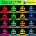 thumbnail image 3 of Wooden Light Stand Base LED Lights Display Base with Remote Control for Tower 3D Laser Crystal Glass (4 Pieces), 3 of 7