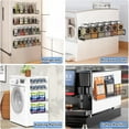 thumbnail image 3 of IZEYNO 4 Pack Magnetic Spice Rack for Refrigerator, Side of Fridge Storage Shelves, Kitchen Shelf Organizer, 3 of 8
