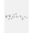 thumbnail image 3 of No Boundaries Silver-Tone Heart, Bow, Hoops and Studs Earrings, 6-Pack, Women's, 3 of 3