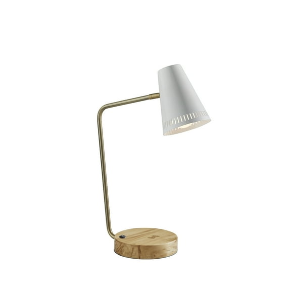 Adesso Home Morris Metal AdessoCharge Wireless Charging Desk Lamp in White