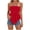 Red, variant on Women's Strapless Smocked Tube Tops Summer Trendy Flowy Peplum Bandeau Top Y2K Going Out Date Clothes