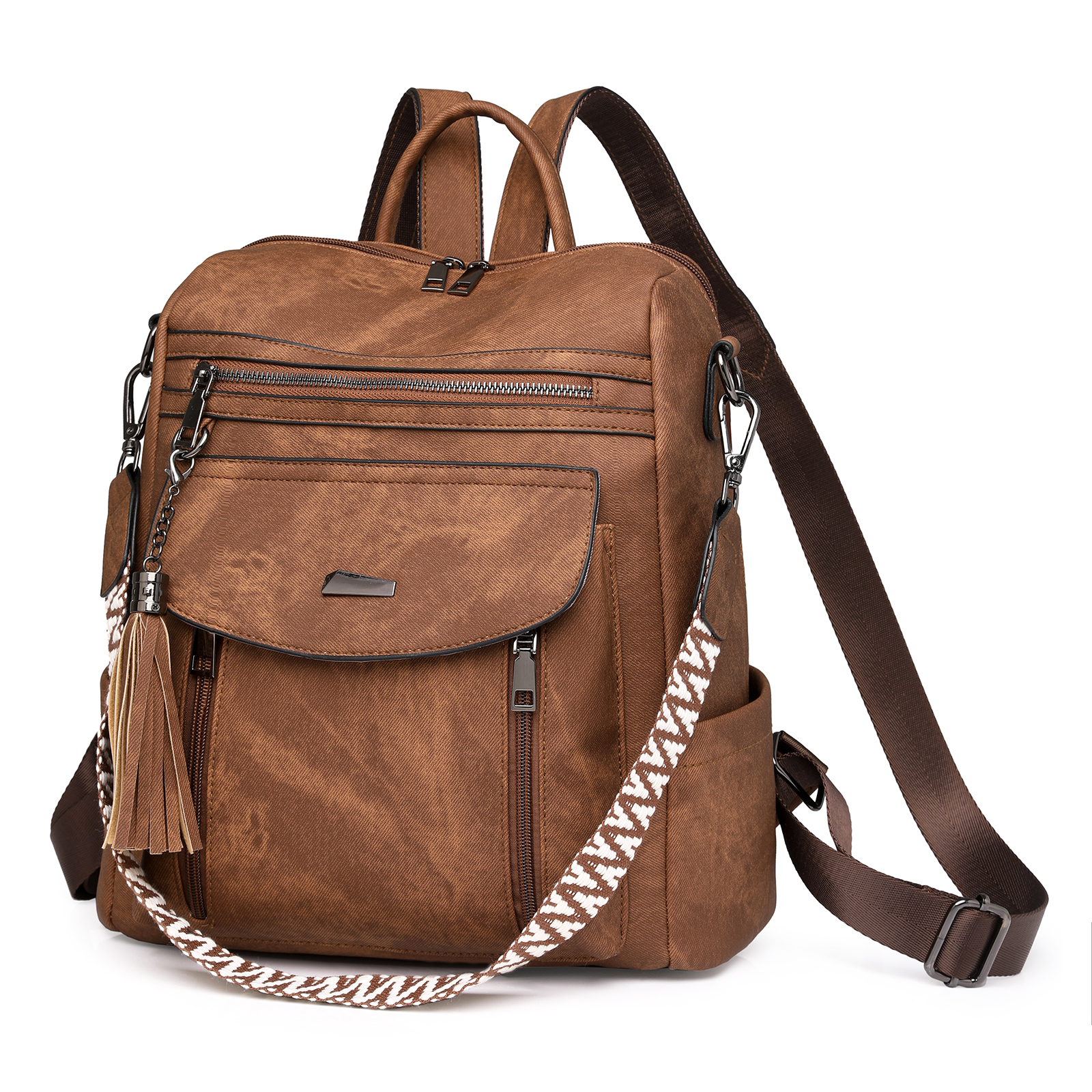 Goiacii Leather Backpack Purse for Women photo 7