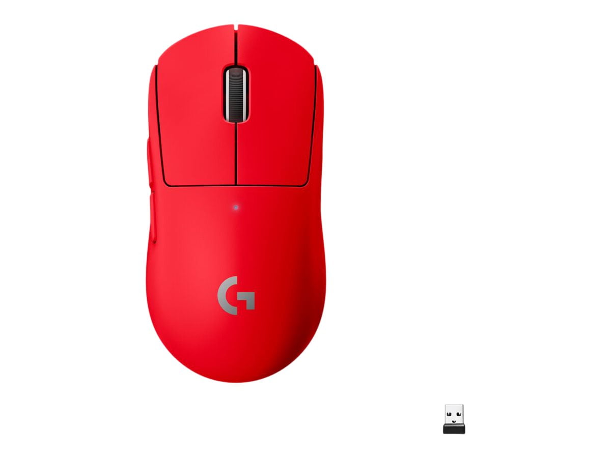 Logitech G PRO X SUPERLIGHT Wireless Gaming Mouse, Ultra-Lightweight, HERO  25K Sensor, 25,600 DPI, 5 Programmable Buttons - Red; - Mouse - optical - 5  