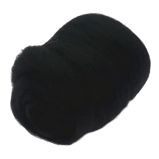 Wool Roving Fiber for Felting Hand ning DIY 10g for Wet Felting, ning, Weaving, Embellishments, Doll Making, Soap Making Black