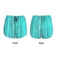 thumbnail image 6 of Uemuo Turquoise Wooden2 Pattern Women's Athletic Shorts High Waisted Running Shorts with Liner Pockets Gym Elastic Workout Shorts-XX-Large, 6 of 9