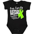 thumbnail image 3 of Inktastic Our Family Fights Together Lymphoma Awareness Lime Ribbon Boys or Girls Baby Bodysuit, 3 of 5
