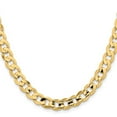 thumbnail image 5 of Auriga Fine Jewelry 14K Yellow Gold 8.5 mm Open Concave Curb Chain Necklace for Men 20", 5 of 7