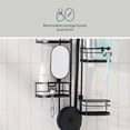 thumbnail image 5 of Better Homes & Gardens 4-Shelf Hanging Shower Caddy with Handheld Hose-Friendly Design in Matte Black, 5 of 7