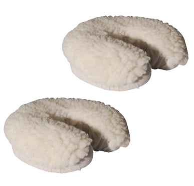 2pcs Fleece Massage Table Bed Chair Headrest Pillow Covers White