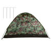 Two Person Outdoor Camping Hiking Waterproof 4 Season Folding Tent Sun Shelter UV Protected Moistureproof Tent Camouflage