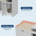 thumbnail image 5 of Huisuilinss Cat Litter Box Enclosure,Wooden Litter Box Furniture,Hidden Litter Box Cabinet,Cat Washroom Furniture With Vent Door,Left Side Storage Drawer And Shelf,Indoor Cats House For Home Use, 5 of 8