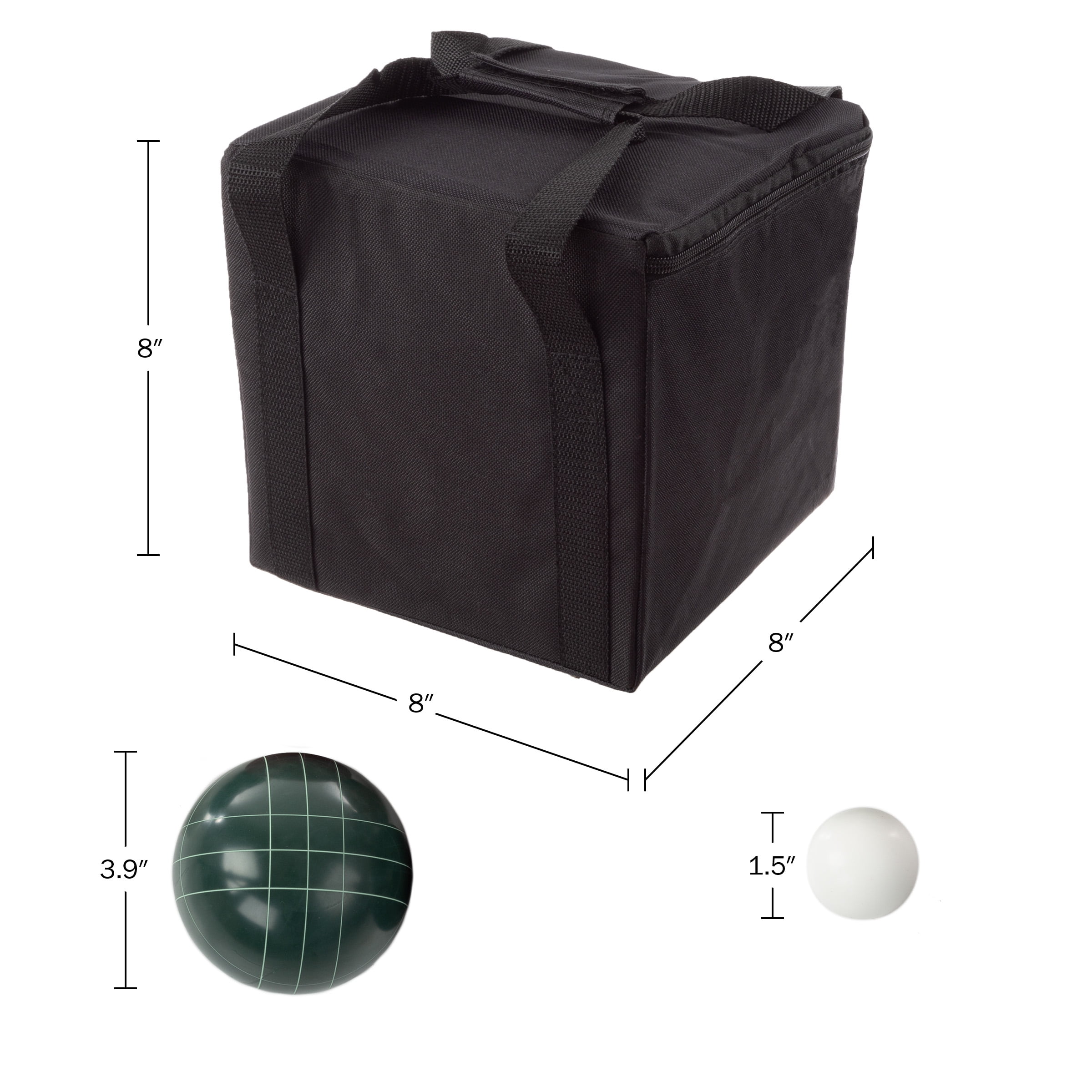 Trademark Games Regulation Bocce Ball Set with 8 Balls, Pallino, and Case
