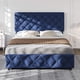 thumbnail image 2 of Qinaqin Full Size Cama Frame con 4 Almacenamiento Cajones y Ajustable cm de Alturaeadboard Linen Upholstered Platform Profundidadiamante Stitched Button Tufted No Caja Spring Needed Azul, 2 of 6