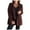 Brown-02, variant on Ultrave Women's Trench Coats Casual Short Suit Collar Reversible Woolen Jacket Single Button Coat