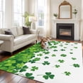 thumbnail image 2 of 5x8 Area Rugs for Living Room, Green Leaves Non Slip Area Rugs for Kitchen Bedroom Entryway, Watercolor Botanical Pastoral Elegant Washable Carpet Runner Rug Floor Mats for Bedroom Home Decor, 2 of 8