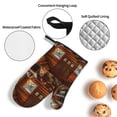 thumbnail image 3 of Honeii Log Cabin Inside Pattern Oven Mitts and Pot Holders, Silicone Oven Gloves,500 F Heat Resistant Oven Mitts Sets, 4PCS, 3 of 6