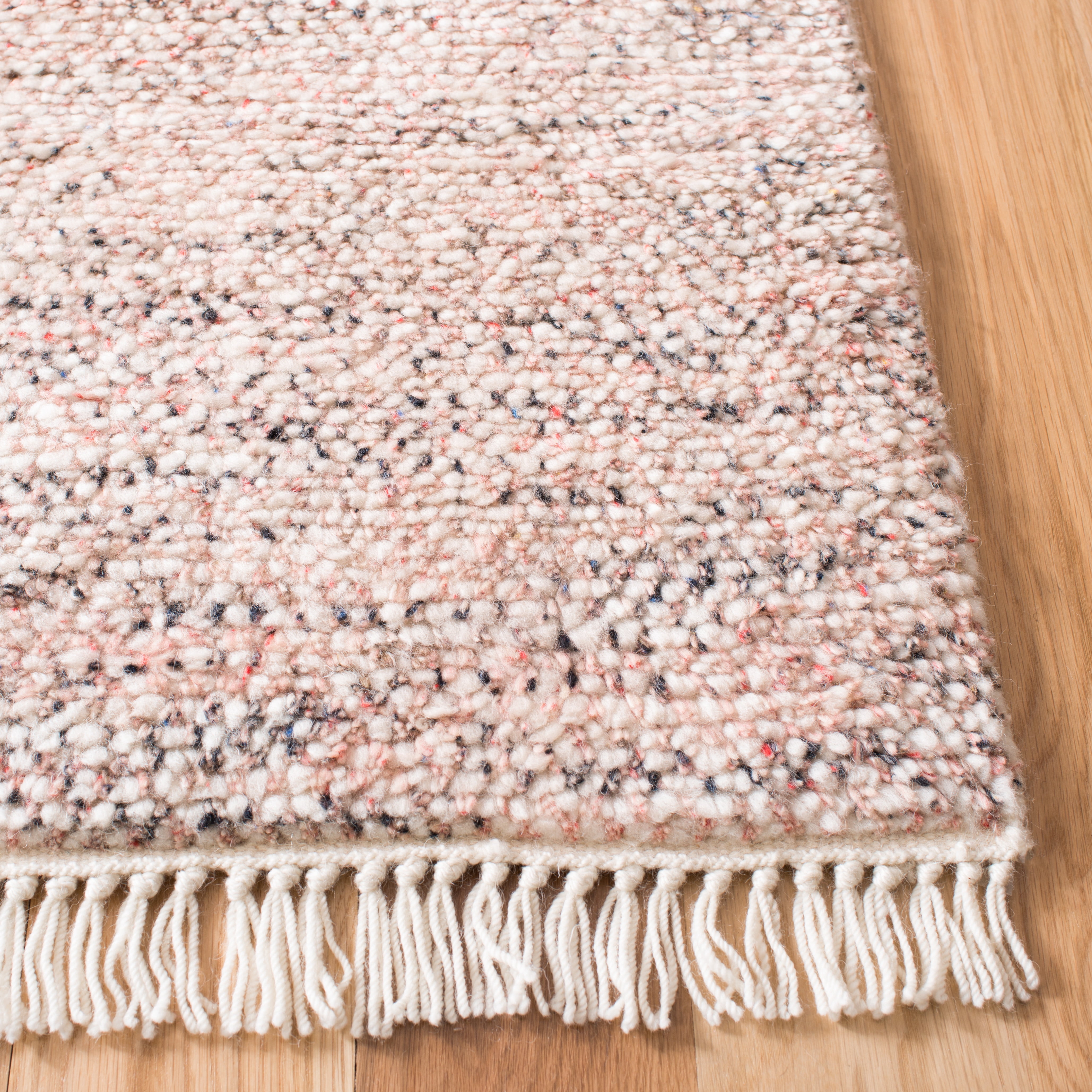 SAFAVIEH Casablanca Axel Solid Wool Shag Runner Rug, Red, 2'3" x 8'