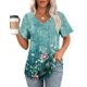thumbnail image 1 of Camiseta OFEEFAN Plus para mujer con cuello en V y manga corta, 1 of 6