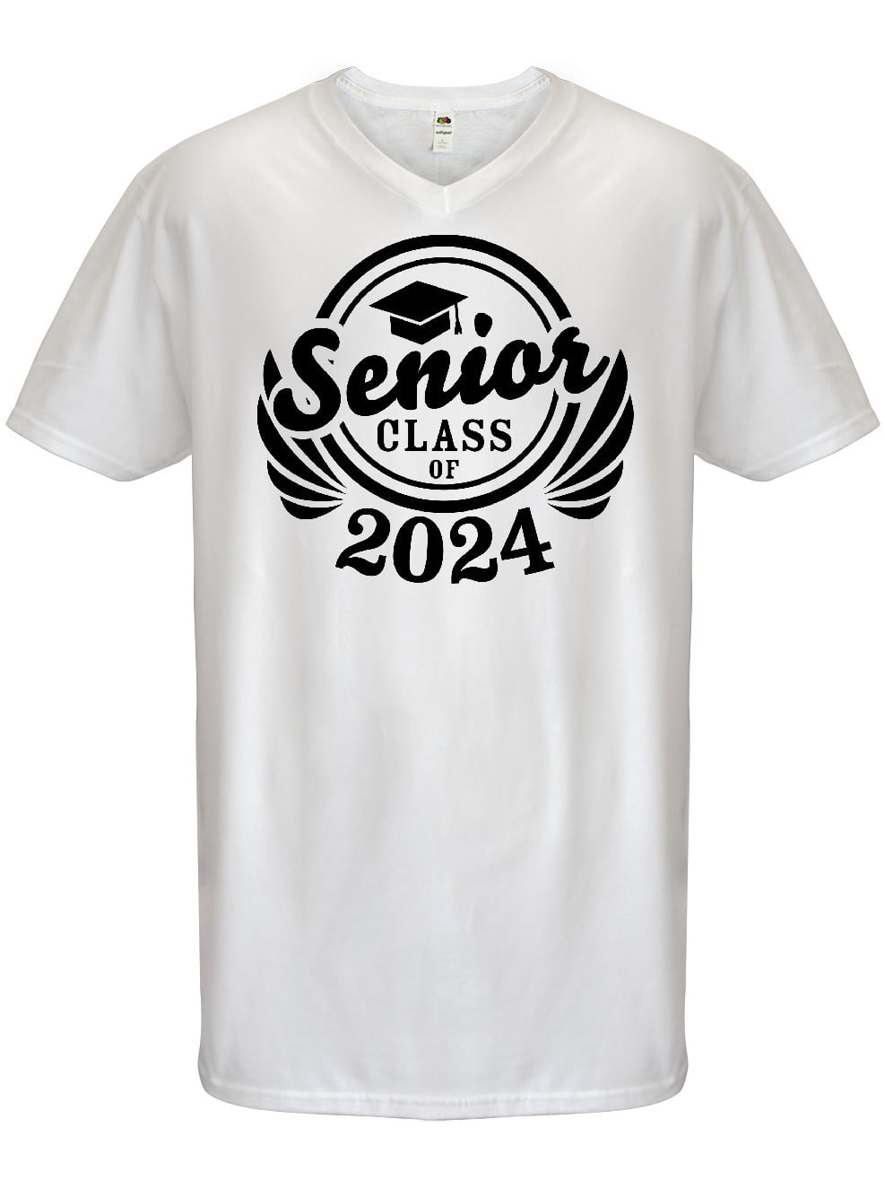 Inktastic Senior Class Of 2024 In Black With Graduation Cap Mens V