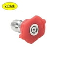 thumbnail image 1 of Unique Bargains Pressure Washer Spray Nozzle Tips, 1/4 Inch Stainless Steel, 2 Pcs (0 Degree, 1.2mm Orifice Diameter), 1 of 3