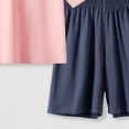 thumbnail image 6 of Toddler boys and girls easter summer short sets outfits cotton crewneck short sleeve playwear 2pc sets,cute,soft,lightweight,casual,outdoor Pink 3-4 Years, 6 of 7
