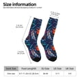 thumbnail image 2 of KLL Tropical Flower Print Cool Socks Men's Women's Crew Socks Funny Crazy Novelty Stockings, 2 of 6