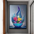 thumbnail image 3 of Hilo Algodón Ecológico Bordado Tulipanes Impresos 11CT Arte Punto Cruz 40x60cm, 3 of 9