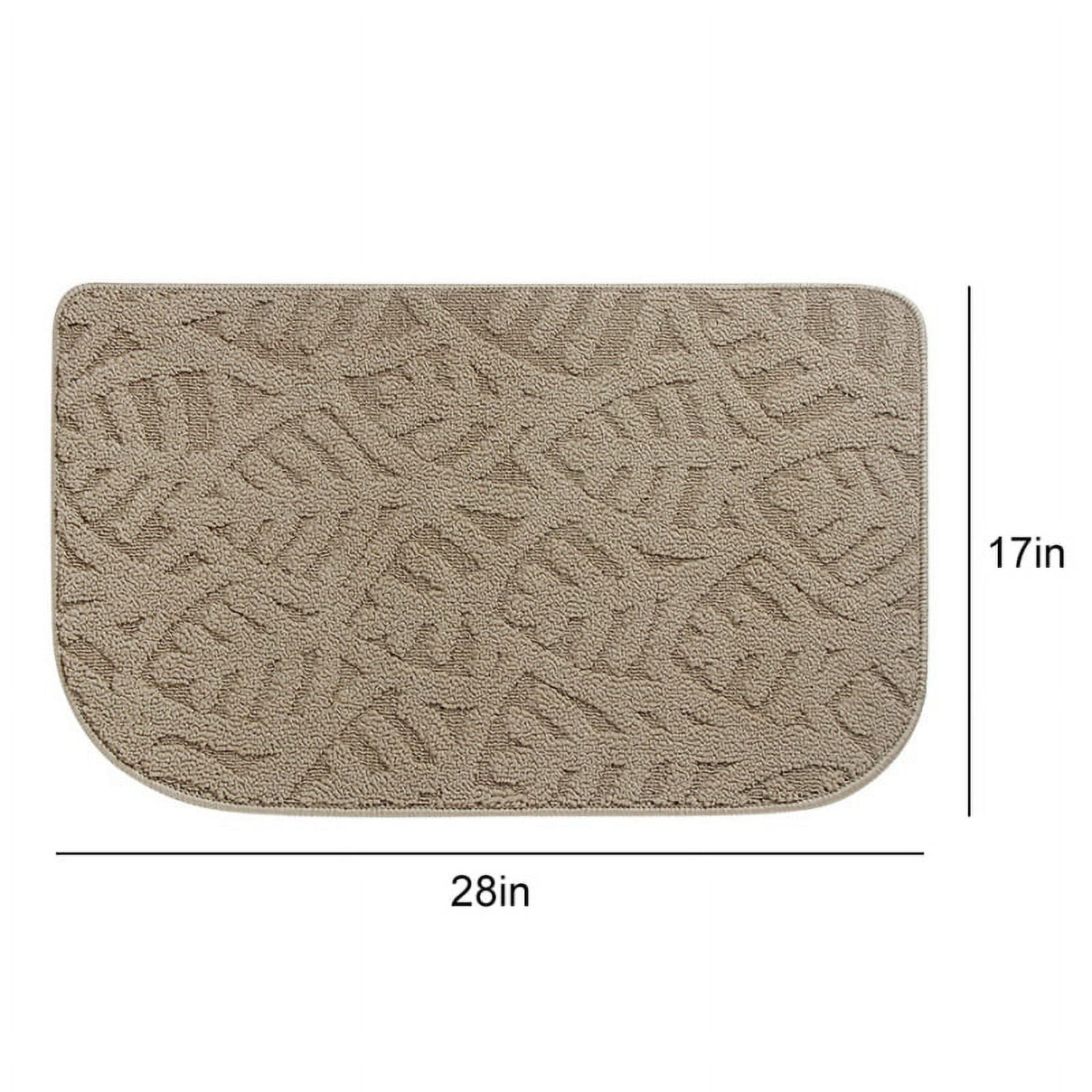 Ultralux Indoor Entrance Mat, Polypropylene Fibers and Anti-Slip Vinyl  Backed Entry Rug Doormat, Gray