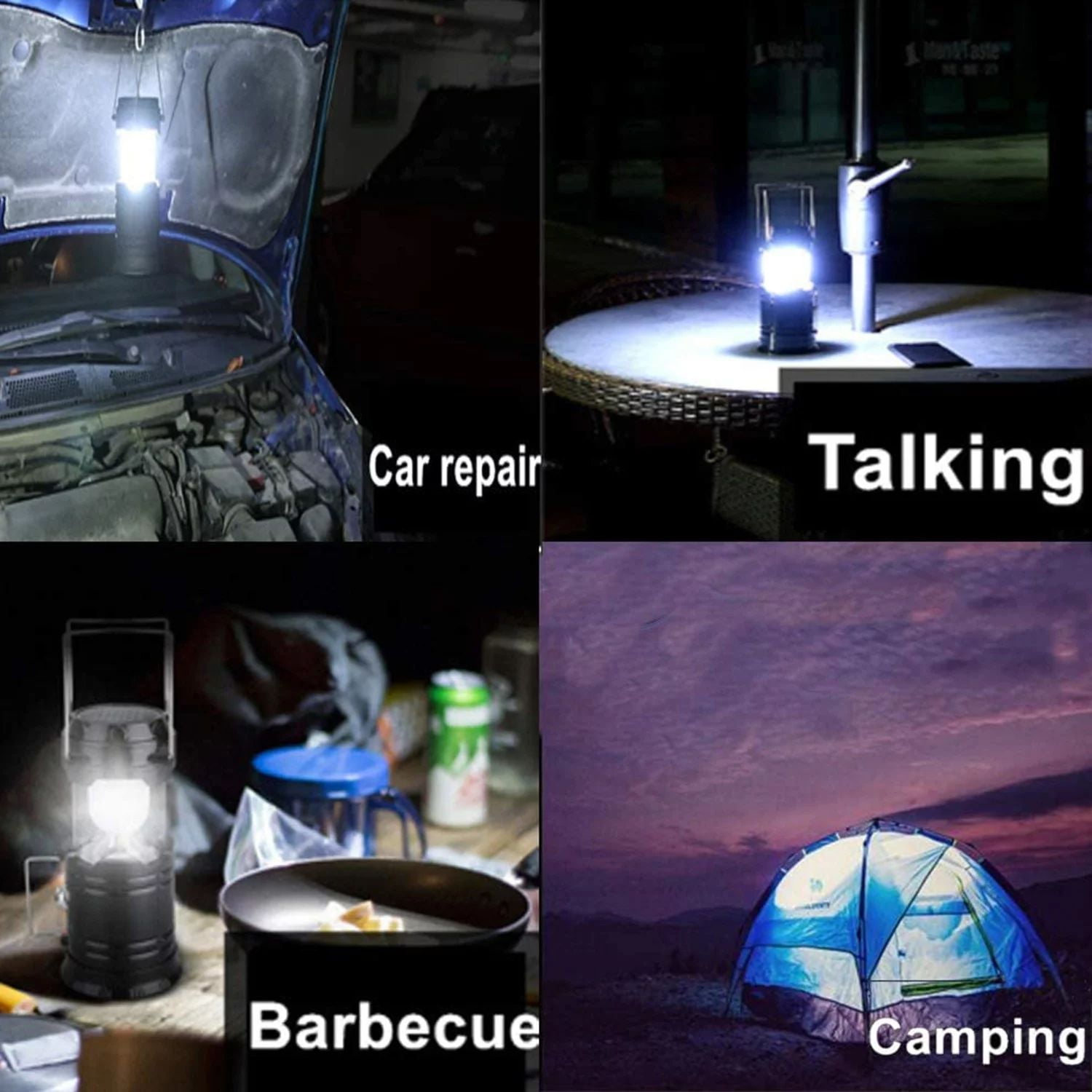 Lanterns, Camping Lantern, Solar Lantern Flashlights Charging for Phone, USB Rechargeable Led Camping Lantern, Collapsible & Portable for Emergency, Hurricanes, Power Outage, Storm