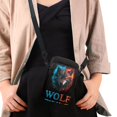 thumbnail image 3 of HELLHERO Wolf Pattern Design Lightweight Messenger Bag with Double Layer Polyester 4.33"x1.97"x7.09" for Unisex, 3 of 6