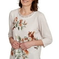 thumbnail image 4 of Alfred Dunner Womens Floral Squirrel Harvest Top, 4 of 4