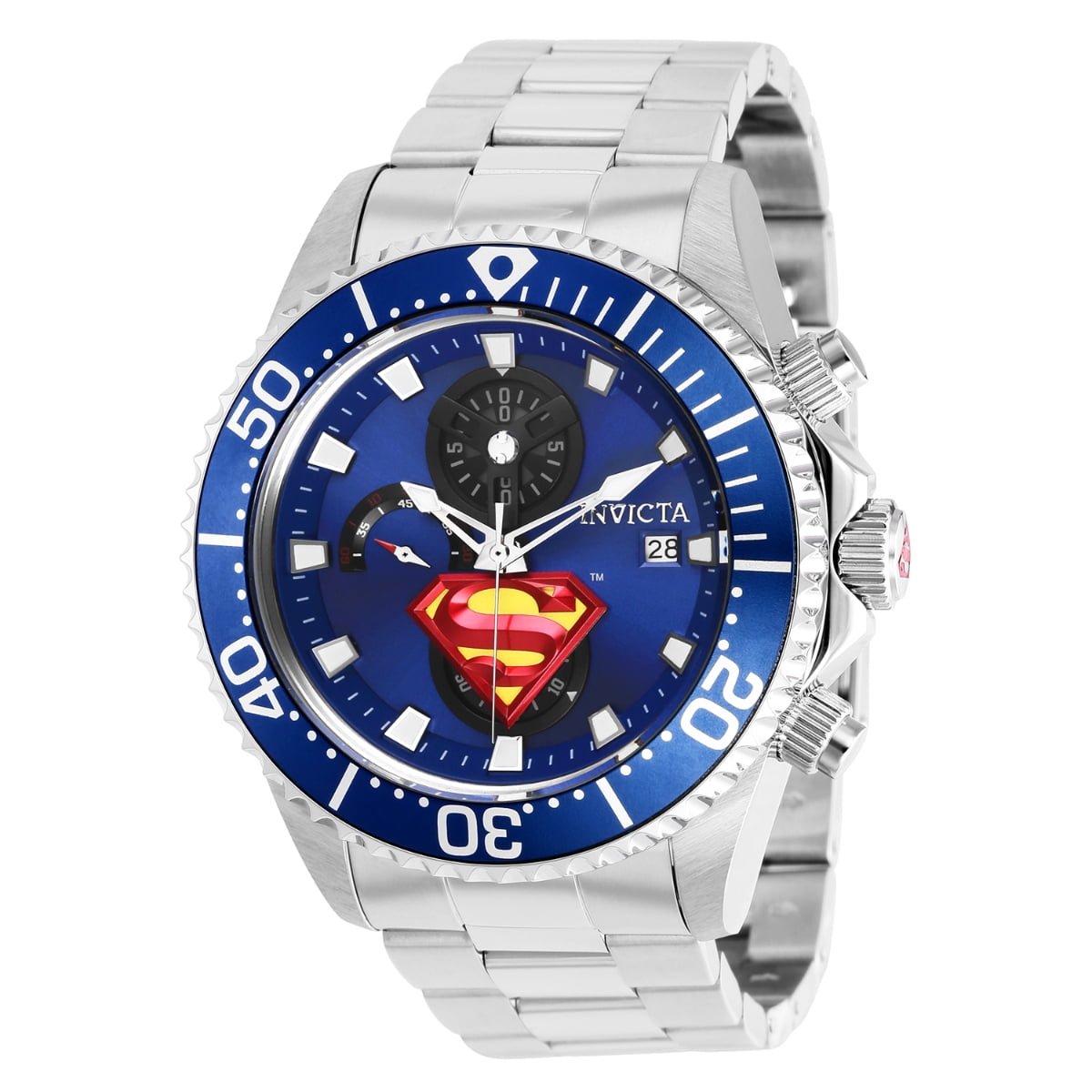 Invicta DC Superman Men's Watch - 47mm. Steel (40844) - Walmart.com