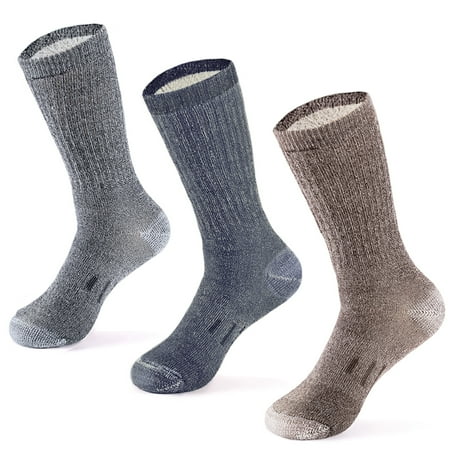 

MERIWOOL 3 Pairs Merino Wool Crew Socks – Large