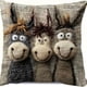 thumbnail image 1 of Divertida funda decorativa con burros Funda de almohada cuadrada con cremallera para salón, cama, patio Burros Sofá francés de campo Cojín, 1 of 6