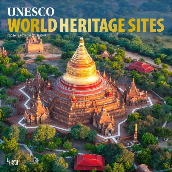 UNESCO World Heritage Sites | 2026 12x24" (Hanging) Wall Calendar | Plastic-Free