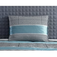 thumbnail image 4 of Teal Polyester Jacquard Comforter Set, Full/Queen, Mainstays Preston, 4 of 8