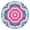 Pink Blue Tie, variant on Colorful Tie Dye Mandala Pattern Round Fitted Tablecloth with Elastic Edge,Dining Table Cover Waterproof,Outdoor Round Tablecloth for Camping,Dining,Indoor and Outdoor