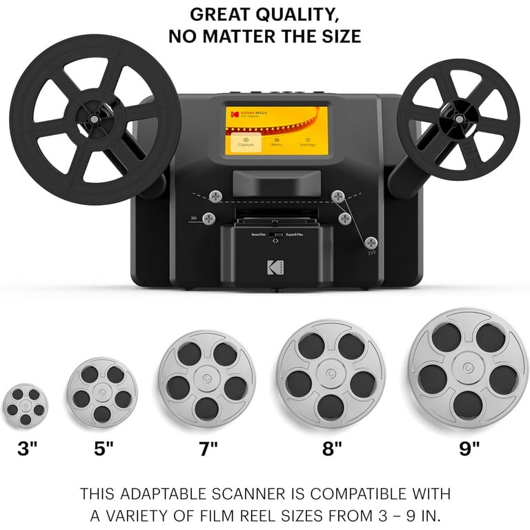 Kodak, Film Scanner & Converter, 8mm & Super 8 with 5‚Äù Screen
