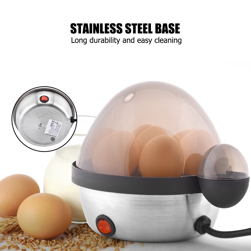 Sarapandan 7-Egg Boiler for Effortless Kitchen Cooking, EU Plug, 220-240V Stainless Steel Electric Egg Cooker