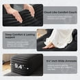 thumbnail image 5 of 67'' Oversized Chaise Lounge Chair, Cloud Plush Corduroy Sofa Bed for Living Room, Modern Deep Seat Sleeper Couch with Back Cushion, No Assembly Required, (Deep Black), 5 of 12