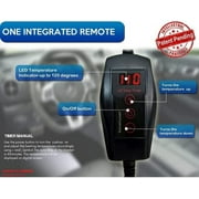 ZoneTech Heated Car Seat Cover Cushion, 12V Plug, Black, 2 Pack