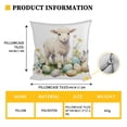 thumbnail image 3 of Easter Eggs Pillow Covers Spring Colorful Easter Eggs Pillow Cases Rabbit with Tulip Flower Throw Pillow Covers Easter Wreath Cushion Cases for Home Porch Garden Decor, 3 of 5