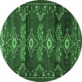 thumbnail image 1 of Ahgly Company Indoor Round Persian Emerald Green Traditional Area Rugs, 4' Round, 1 of 4