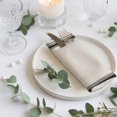 thumbnail image 4 of Cloth Napkins Set of 4 - 20x20 Inches, Modern Grid Washable Reusable Table Napkins, Boho Minimalist Vertical Stripes Beige Soft & Absortbent Dining Napkin for Party Wedding Hotel Restaurant, 4 of 9