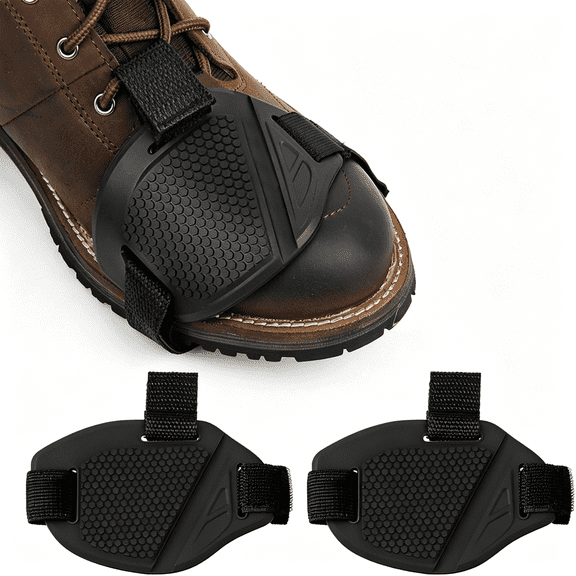 TELOLY 2Pcs Motorcycle Shift Pad,Anti-Slip Rubber Protective Motorcycle Boot Cover,Adjustable Motorbike Shoe Boot Protector (2 Pcs)