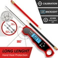 thumbnail image 3 of Digital Instant Read Meat Thermometer - Waterproof Kitchen Food Cooking Thermometer with Backlight LCD - Best Super Fast Electric Meat Thermometer Probe for BBQ Grilling Smoker Baking Turkey (Orange), 3 of 8