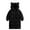 Black, variant on hoksml Kids Long Black Puffer Coat Boys and Girls Winter Hooded Jacket Thickened Warm Down Alternative Knee-Length Jacket (2-12 Years)