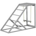 thumbnail image 2 of PawHut Chicken Activity Play Chicken Coop Toy Hen Accessory w/ Platform Gray, 2 of 9
