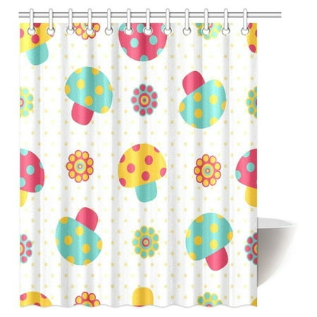 Pop Farm House Decor Shower Curtain Seamless Cute Colorful
