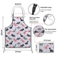 thumbnail image 3 of Cartoon Dinosaurs Flowers Pattern Apron-Garden Aprons for Women with Pockets-Cotton Linen Waterproof Kitchen Cooking Gardening Aprons Adjustable for Kitchen,Cooking,BBQ and Salon 33x27 Inch, 3 of 7
